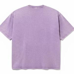 T-shirt délavé à l'acide pour homme, en coton, col rond, manches courtes, style vintage, streetwear décontracté, logo personnalisé, coupe oversize, vente en gros OEM - Product Image 6