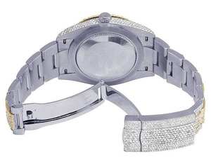 นาฬิกาข้อมือ BOJ R.O.L.E.X.10 ตัวอักษรและตัวเลขประดับเพชร VVS มอยส์ซาไนต์ หรูหรา แฟชั่น กลไกญี่ปุ่น อะนาล็อก สตีล ควอตซ์ ตัวล็อคแบบซ่อน  สำหรับทั้งชายและหญิง สไตล์ฮิป - Product Image 5