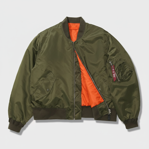 Wholesale High Quality Unisex Casual Zipper-Up Bomber Jacket with Custom Design Stand Collar <b>Denim</b> <b>Fabric</b> for Winter - Product Image 1