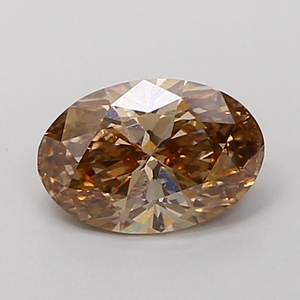 Diamante Ovalado de 1.07ct, Color Marrón Fantasía, Cultivado en Laboratorio, VS1 |   Diamante Ovalado de Laboratorio Certificado por IGI |   Anillo de Diamantes Sueltos Color Marrón Champán - Product Image 3