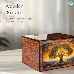 Eco-Friendly Wooden Cremation Urn <b>for</b> Adults Decorative Wooden <b>Memorial</b> Urn <b>for</b> Loved Ones Wholesale Wooden Ash Urn <b>for</b> Funeral - Product Image 6