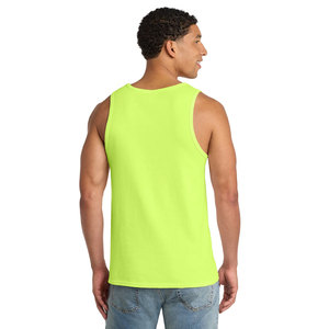 Wholesale Custom Gym <b>Stringer</b> Tank Top Men Bodybuilding Muscle <b>Vest</b> With Low Cut Sides s Neon Green Sleeveless Tank Top - Product Image 2