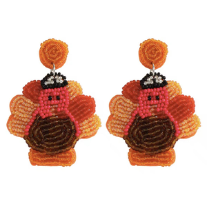 Pendientes de botón unisex de moda con cuentas de vidrio hechas a mano, estilo clásico de letras, con cuentas de semillas, en colores azul y amarillo, novedades - Product Image 6