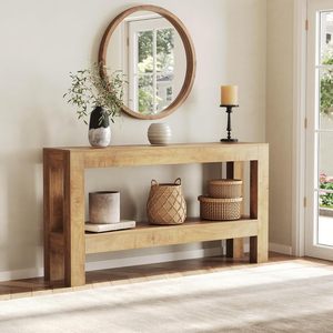 h Long <b>Console</b> <b>Table</b> <b>for</b> Living Room, Farmhouse Wood Entryway <b>Table</b> <b>for</b> Sofa, <b>Entry</b>, Hallway, Entrance, Foyer, Behind Couch with - Product Image 2