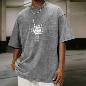 Camiseta Personalizada para Hombre, 100% Algodón Grueso, Corte Regular, Cuello Redondo, Serigrafía, Lavada, Diseño Sólido, Transpirable y Ecológica - Product Image 3