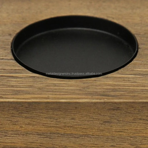 Chandelebra Bougeoir en bois avec pieds en métal pour la décoration intérieure dans le salon chambre salle à manger vaisselle lanternes bocaux à bougies - Product Image 3