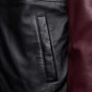 Chaqueta Varsity de Cuero Personalizada de Lujo para Hombre, Pedido al por Mayor, Resistente al Agua, Ligera, de Alta Calidad, Estilo Letterman - Product Image 6