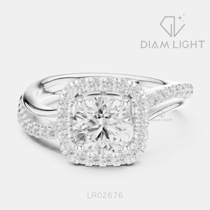 Bague de fiançailles en or blanc 14 carats avec diamant de laboratoire de 1,159 carats, coupe ronde, bague de mariée, certifiée IGI, bijoux fins, cadeau pour femme - Product Image 1