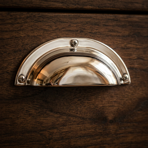 Luxury Solid Brass Drawer Pull Handle Satin Nickel Durable Kitchen Living Room Hardware Classic Design Cabinet Drawer <b>Wardrobe</b> - Product Image 3