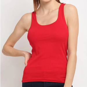 เสื้อกล้ามทรงหลวมสำหรับผู้หญิง พิมพ์โลโก้ตามสั่ง ผ้าสีพื้น คอกลม แขนกุด สวมใส่สบายๆ สำหรับฤดูร้อน มีไซส์พลัส - Product Image 5