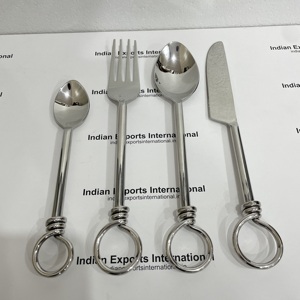 Ensemble de couverts de luxe en acier inoxydable avec cuillère/fourchette/couteau/baguettes, kit portable et léger, compatible lave-vaisselle t IEI - Product Image 2