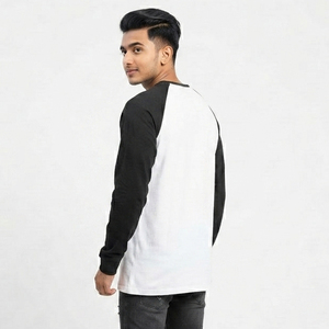 Oversize Raglan T Shirts Men <b>Drop</b> Shoulder Long Sleeve Street Style Tee 100% Cotton Fully Customized Men's Sport T Shirts - Product Image 5