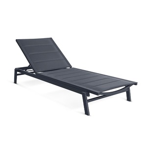 Chaise longue d'extérieur moderne avec structure en acier et coussin en oléfine pour usage en terrasse - Product Image 1