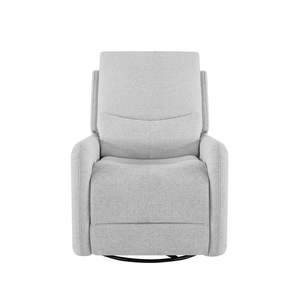Dublin เก้าอี้ปรับเอนได้มีกำลังหมุน30นิ้วทำจากโพลีเอสเตอร์สีเทาอ่อนให้ความร้อน - Product Image 5