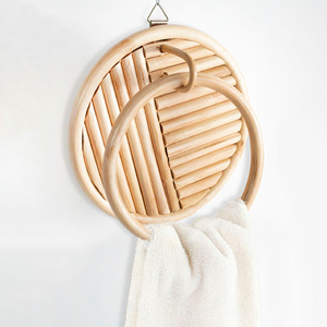 Toallero de ratán de gran calidad, accesorios de baño para hoteles y resorts, toalleros naturales para toallas - Product Image 4