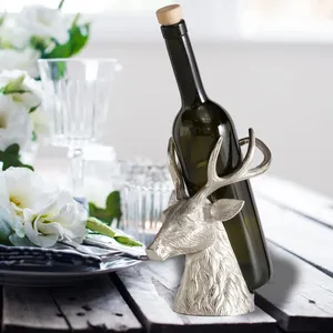 Export Handmade Metal Wine Bottle Stand Farmhouse Design Waterproof 5L Capacity Premium Bottle Holder for Dining <b>Table</b> - Product Image 2