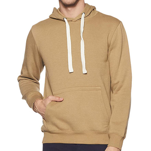 Sweat-shirt à capuche kaki pour homme, coupe classique, en coton tricoté, décontracté, pour l'automne, avec poche avant - Product Image 1