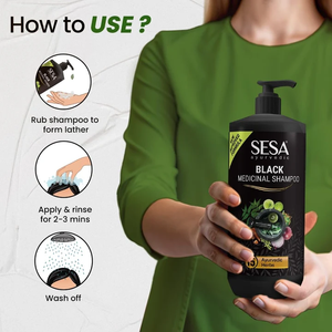 Shampooing ayurvédique aux herbes, formule naturelle nourrissante, nettoyage doux, hydratation du cuir chevelu, cheveux lisses, brillants et sains, bien-être capillaire - Product Image 5