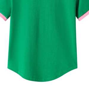 AKA เสื้อเชิ้ตเฮนลีย์สีเขียวสำหรับผู้หญิง ปักตัวอักษรกรีก กระดุมคุณภาพพรีเมียม เสื้อลำลอง ผ้าคุณภาพสูง สวมใส่สบาย - Product Image 2
