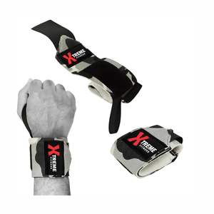 Attelles de poignet en cuir de chèvre respirant de qualité professionnelle pour la musculation, avec boucle de pouce robuste pour la compétition de powerlifting - Product Image 1