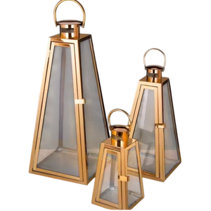 Stainless Steel <b>Lantern</b> <b>Candle</b> Holder Set With Glass Panels Durable Home Decoration Modern Design <b>Lantern</b> Wedding Decor <b>Lantern</b> - Product Image 6