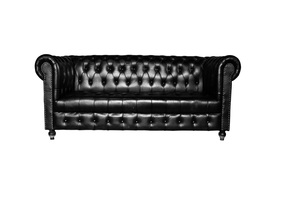 Sofá Chesterfield de Tres Plazas en Tendencia con Tapicería de Cuero Buff Hecha a Mano en Color Marrón Antiguo y Asientos con Cojines Premium - Product Image 2