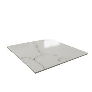 Azulejo de Porcelana Pulido de Lujo de 600x600 mm, Aspecto de Mármol Blanco Calacatta con Vetas Doradas, Azulejo de Alto Brillo para Pisos y Paredes Interiores - Product Image 1