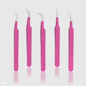 Custom Logo 45 Degrees Stainless Steel Fiber Tip <b>Eyelash</b> Extension Tweezers Easy-to-Use False Volume <b>Applicator</b> for Beauty - Product Image 3