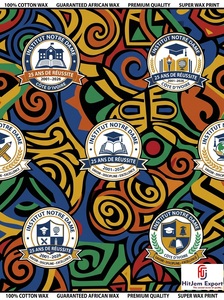 Luxury African Wax Print <b>Fabric</b> Manufacturer Custom School Anniversary Convention Celebration Textile Supplier OEM ODM - Product Image 3