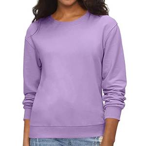 Sweat-shirt d'hiver en coton premium pour femme, chaud, grammage lourd, doux, décontracté, OEM - Product Image 1