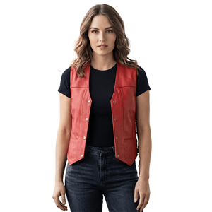 Chaleco Corto de Cuero para Mujer, Chaleco sin Mangas a la Moda, Diseño Personalizado, Precio de Fábrica, Proveedor Mayorista - Product Image 1