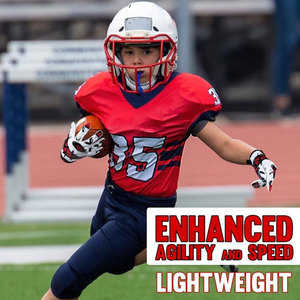 Ultra Soft Leather Touch Screen Fit American <b>Football</b> Gloves with High Sticky Grip Durable Receiver Palm for Youth Players <b>Light</b> - Product Image 3