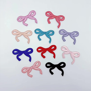 Patch brodé en forme de nœud, thermocollant, en PVC et feutre, ruban décoratif coloré, badge décoratif pour chapeau, jean, sac, vêtements, sur mesure - Product Image 6