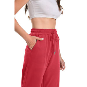 Pantalones de chándal acampanados personalizados al por mayor para mujer, pantalones de chándal de forro polar interior, pantalones de pierna ancha oversize, pantalones de chándal de pierna recta para mujer - Product Image 4