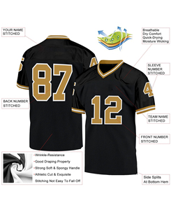 Men's Premium Quality V <b>Neck</b> Full Sleeve Sports Jersey Letter Front Solid Color Breathable Quick Dry 100% Polyester Mesh Fabric - Product Image 5