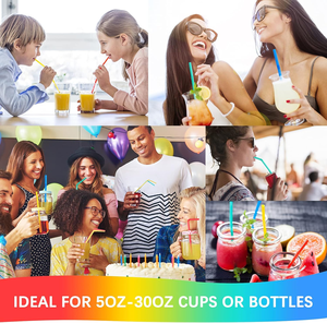 Pailles à boire jetables écologiques, sans plastique, colorées, flexibles, pliables, à base de maïs, organiques, compostables - Product Image 5