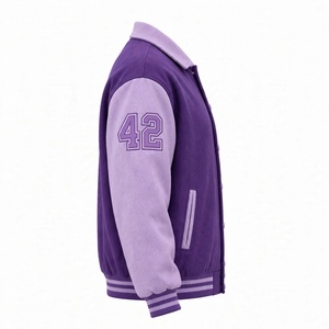 Chaqueta de Béisbol Casual Unisex con Botones, Diseño Degradado Colorido con Nombre y Número Personalizados, Estilo Graffiti, para Otoño e Invierno, Venta al Por Mayor - Product Image 3