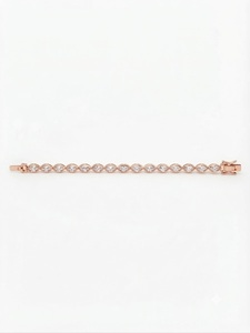 สร้อยข้อมือเพชรทรงมาร์คีส์ 14K ทองคำขาว 5x2.5 มม. 4.3 กะรัต สี E ความสะอาด VVS2 เพชรเพาะเลี้ยงในห้องปฏิบัติการ เครื่องประดับชั้นดี ของขวัญแต่งงานสำหรับเจ้าสาว - Product Image 4