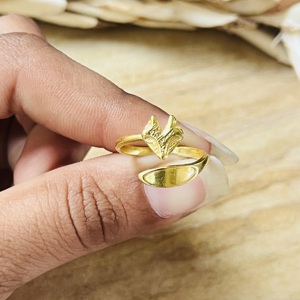 New Design Minimalist <b>Fox</b> <b>Rings</b> Boho Brass <b>Rings</b> For Womens 18k Gold Plated Antique Animal Theme Jewelry For Wholesale/OEM/ODM - Product Image 3