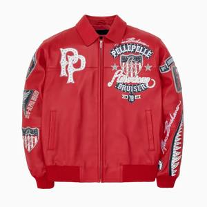 Chaqueta de Cuero Pelle de Primera Calidad para Hombre, Estilo Moderno con Cuero 100% Original, Bordado y Pedrería 2026 - Product Image 1