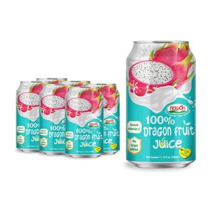 New Product 100% White Dragon Fruit Juice Drink 330ml Can Wholesale Beverage Free Sample OEM ODM Best Quality HALAL ISO - Product Image 1