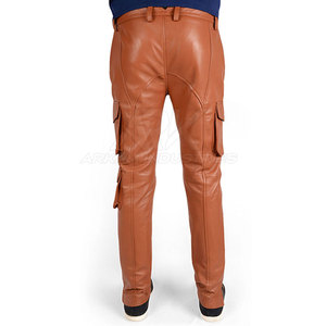 Pantalons en cuir pour hommes de haute qualité, vente en gros au meilleur prix, impression de logo personnalisé sur les pantalons en cuir - Product Image 4
