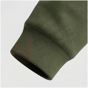 Conjunto Deportivo Unisex con Capucha Color Verde Oliva, Manga Larga, Color Sólido, Informal, Transpirable, Algodón de Peso Medio, Ropa de Otoño, Corte Regular - Product Image 6