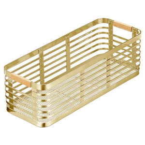 Metal Mesh Storage <b>Basket</b> With Side Handles Wire Organizer Bin For Kitchen Pantry Fruit Vegetables & Office Supplies Best Price - Product Image 6