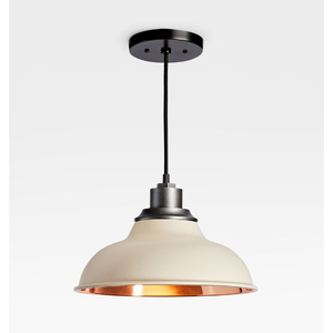 Round Brass Pendant <b>Light</b> Gold Metal Shade LED Indoor <b>Ceiling</b> Fixture Large Size Mounted Design Bowl Shape 2700K Warm - Product Image 2