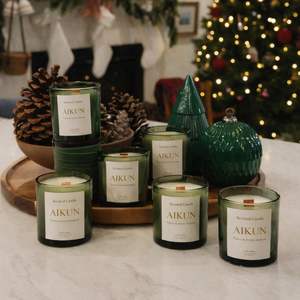 AIKUN High-End Luxury Aromatherapy <b>Candle</b> with Jasmine & White Tea Glass Jar Long Burning Scented <b>Candle</b> for Art Gallery - Product Image 4