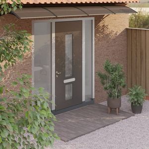 <b>Door</b> <b>Canopy</b> 157.5 X 39.4 Inch Black Polycarbonate Durable Outdoor Gazebo Pergola Cover - Product Image 1