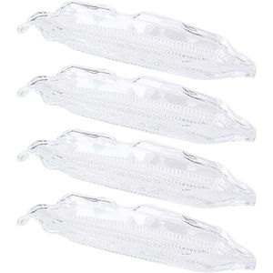 4 Pack Plastic Corn on the Cob <b>Trays</b> Elegant Dinnerware Serving <b>Trays</b> with Sweet Butter Dish Holder for Corn on Cob <b>Dinner</b> - Product Image 1