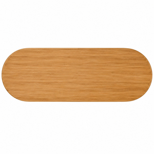 Table à manger ronde moderne en teck massif, imperméable, avec structure architecturale, 10 places - Product Image 3