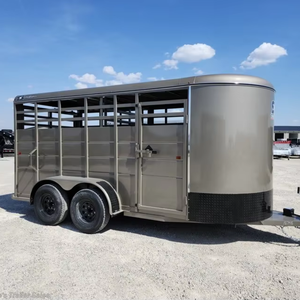 Heavy Duty Goat Livestock <b>Trailer</b> Factory Price Hydraulic Livestock Transport <b>Trailer</b> for Sheep Pig Cow Cattle <b>Farm</b> Use Export - Product Image 1